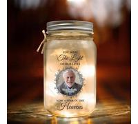 Personalized Mason Jar Lights, Memorial Gifts For Loss Of Mom, Dad, Mason Jars Lights Home Decor For Centerpieces, Grieving Gifts For Loss Of Loved One (Style 08)