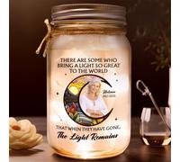 Personalized Mason Jar Lights, Memorial Gifts For Loss Of Mom, Dad, Mason Jars Lights Home Decor For Centerpieces, Grieving Gifts For Loss Of Loved One (Style 07)