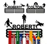 Personalized Medal Holder Display, Custom Metal Sports Race Plaques Hanger with Awards or Ribbons for Wall Mount Hold Up 60 Medal Hanger Display for Athletem, She Believed She Could,So She Did