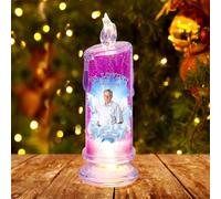 Personalized Memorial Candle with Photo Custom Name & Date Flameless Candles Sympathy Gifts for Loss of Loved One Dad Mom Husband Wife Friend in Memorial Bereavement Gifts (A-3)