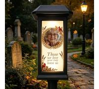 Personalized Memorial Gifts - Solar Lights for Cemetery,Custom Memorial Solar Garden Light with Photo & Name,Waterproof Outdoor Grave Light for Loss of Loved Ones,Memorials Sympathy Gift for Lawn