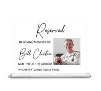 Personalized Memorial Photo Plaque Sign,Custom In Loving Memory Wedding Decor, Sympathy Keepsake Gift,Memorial Bereavement Gifts for Loss of Loved One Home Desk Decor