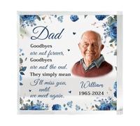 Personalized Memorial Plaque - Bereavement Gifts For Loss Of Lover - Grieving Gifts For Loss Of Dad Mom - Remembrance Table Decor - Custom Acrylic Plaque Square Decoration