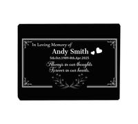 Personalized Memorial Stones for Loved Ones Lost, Custom Garden Grave Memorial Plaques Marker Headstone Tombstone with Image Name Text Photo Outside Outdoor Remembrance Gifts Decorations