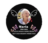 Personalized Memorial Stones for Loved Ones Lost, Custom Garden Grave Memorial Plaques Marker Headstone Tombstone with Image Name Text Photo Outside Outdoor Remembrance Gifts Decorations