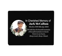 Personalized Memorial Stones for Loved Ones Lost, Custom Garden Grave Memorial Plaques Marker Headstone Tombstone with Image Name Text Photo Outside Outdoor Remembrance Gifts Decorations