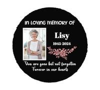 Personalized Memorial Stones for Loved Ones Lost, Custom Garden Grave Memorial Plaques Marker Headstone Tombstone with Image Name Text Photo Outside Outdoor Remembrance Gifts Decorations