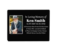 Personalized Memorial Stones for Loved Ones Lost, Custom Garden Grave Memorial Plaques Marker Headstone Tombstone with Image Name Text Photo Outside Outdoor Remembrance Gifts Decorations