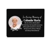 Personalized Memorial Stones for Loved Ones Lost, Custom Garden Grave Memorial Plaques Marker Headstone Tombstone with Image Name Text Photo Outside Outdoor Remembrance Gifts Decorations