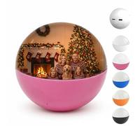 Personalized Memory Orb 2.7 Inch, Christmas Memory Orb with WiFi, LED Photo Video Gift for Anniversary Birthday Wedding pink