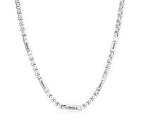 Personalized Men's Necklace Men Necklace With Name Pendant Necklace Gifts For Boyfriend Husband Father Christmas Birthday Father's Day Gifts Stainless Steel Name Necklace Men's Chain (4 Names)