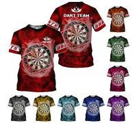 Personalized Men's T Shirts Dart Dartboard Players Darting Board Short Sleeve T-Shirt Soft Shirt Tops Moisture Wicking Activewear Shirts for Football Everyday Training XL