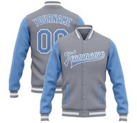 Personalized Men's Varsity College Jacket Baseball Bomber Coats Sweatshirt Custom Letter & Number Baseball Coat for Casual Wear