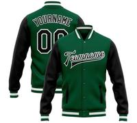 Personalized Men's Varsity College Jacket Baseball Bomber Coats Sweatshirt Custom Letter & Number Baseball Coat for Casual Wear