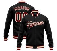 Personalized Men's Varsity College Jacket Baseball Bomber Coats Sweatshirt Custom Letter & Number Baseball Coat for Casual Wear