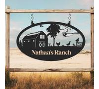 Personalized Metal Farm Signs, Custom Rustic Ranch Decor, Farmhouse Outdoor Decor, Custom Last Name Sign, Large Metal Wall Art