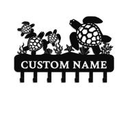 Personalized Metal Key Holder Wall Mount, Family Name Custom Key Hooks