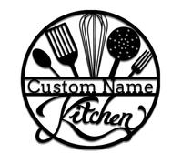 Personalized Metal Kitchen Sign,Custom Kitchen Metal Sign,Custom Family Kitchen Sign,Kitchen Metal Wall Art,Metal Sign for Restaurant,Mom's Kitchen Wall Decor,Grandma's Kitchen Gift (Style-5)
