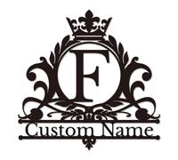 Personalized Metal Letter Signs - Custom Monogram Wall Art for Indoor & Outdoor - Modern Name Plaques for Home, Wedding & Business Decor (F)