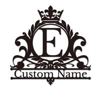 Personalized Metal Letter Signs - Custom Monogram Wall Art for Indoor & Outdoor - Modern Name Plaques for Home, Wedding & Business Decor (E)