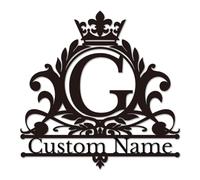 Personalized Metal Letter Signs - Custom Monogram Wall Art for Indoor & Outdoor - Modern Name Plaques for Home, Wedding & Business Decor (G)
