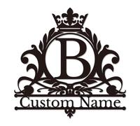 Personalized Metal Letter Signs - Custom Monogram Wall Art for Indoor & Outdoor - Modern Name Plaques for Home, Wedding & Business Decor (B)