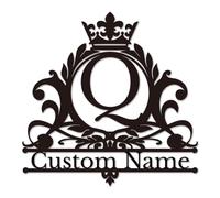 Personalized Metal Letter Signs - Custom Monogram Wall Art for Indoor & Outdoor - Modern Name Plaques for Home, Wedding & Business Decor (Q)