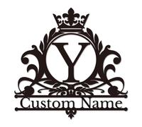 Personalized Metal Letter Signs - Custom Monogram Wall Art for Indoor & Outdoor - Modern Name Plaques for Home, Wedding & Business Decor (Y)