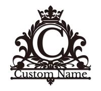 Personalized Metal Letter Signs - Custom Monogram Wall Art for Indoor & Outdoor - Modern Name Plaques for Home, Wedding & Business Decor (C)