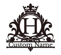 Personalized Metal Letter Signs - Custom Monogram Wall Art for Indoor & Outdoor - Modern Name Plaques for Home, Wedding & Business Decor (H)