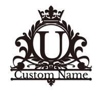 Personalized Metal Letter Signs - Custom Monogram Wall Art for Indoor & Outdoor - Modern Name Plaques for Home, Wedding & Business Decor (U)
