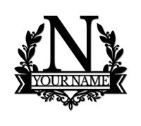 Personalized Metal Letters Sign, Black Last Name Signs for Home, Custom Last Name Wall Decor for Living Room, Bedroom, Bathroom Metal Hanging Decor (Style-14)