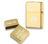 Personalized Metal Lighter Case for Zippo with Laser Engraving Text & Logo, without Insert Bronze