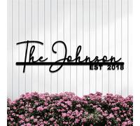 Personalized Metal Signs For Outdoors,Custom Modern House Numbers,Family Name Sign,Last Name Signs for Home,Decorations For Entryway,Porch,Basement,Housewarming Gifts,Wedding Gifts