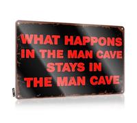 Personalized Metal Signs For Outdoors What Happens In The Man Cave Stays In The Man Cave. Tin Sign Dorm Room Door Sign Funny Signs For Office(20X30CM)