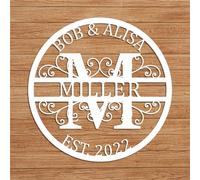Personalized Metal Signs,Metal Wall Art,Personalised Plaque,Door Signs Personalised,Split Letter Monogram Signs,Custom Name Sign,Black Wall Decor,Unique Mens Gifts
