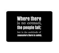 Personalized Metal Signs Where There Is No Counsel, The People Fall Home Decor Garage Signs for Porch Home Dorm Art Poster Gift for Gate 12x18 Inch