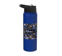 Personalized Mimi from Grandkids Floral Flower Pattern Stainless Steel Insulated Water Bottle