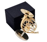 Personalized Mini Brass Trumpet Ornament - 1:1 Replica Model with Gift Box, Music Themed Decoration for Home, Office, Music Room, Gift for Musicians and Collectors