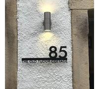 Personalized Modern House Number Plaque Door Plate Custom Floating Acrylic 3D Letters Home Street Name Address Sign Plate Outdoor Wall Art House Numbers Plaques Signs (Black,35x16cm (14x6.4inch))