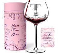 Personalized Monogram Gifts for Women - Customized Initial A-Z Wine Glass, Unique Birthday Christmas Gifts for Her, Mom, Wife, Sister, Daughter, Friend (Letter T)