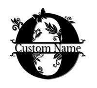 Personalized Monogram Metal Sign, Custom Family Name Wall Art, Custom Metal Wall Art Signs, Wedding & Home Decor (O)