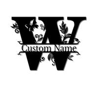 Personalized Monogram Metal Sign, Custom Family Name Wall Art, Custom Metal Wall Art Signs, Wedding & Home Decor (W)