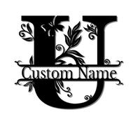 Personalized Monogram Metal Sign, Custom Family Name Wall Art, Custom Metal Wall Art Signs, Wedding & Home Decor (U)