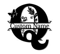 Personalized Monogram Metal Sign, Custom Family Name Wall Art, Custom Metal Wall Art Signs, Wedding & Home Decor (Q)