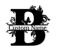 Personalized Monogram Metal Sign, Custom Family Name Wall Art, Custom Metal Wall Art Signs, Wedding & Home Decor (B)