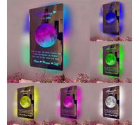 Personalized Moon Phase Mirror Lamp for Mom Grandma Wife Custom Your Born Calendar Moon Phase Night Light Birthday Mother's Day Home Decor Gift Lunar Print Wall Mirror When You Became My Mother Mirror