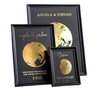 Personalized Moonphase Photo Frame, Custom Moonphase Stamping Photo Frame, The Day We Got Married, The Day You were Born, The Day We Met