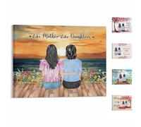 Personalized Mother Daughter Wall Sign Like Mother Like Daughter Mother Daughter Forever Linked Together Canvas Poster The Love Between a Mother & Daughters is Forever Wall Art Decor for Mom Grandma
