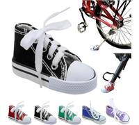 Personalized Moto Foot Support Small Shoe Motorbike Side Stand Kickstand Extension Pad,1pc Motorcycle Stand Cute Mini Canvas Shoes Side Stand Motorbike Accessories,Motorcycle Kickstand Shoe (Black)